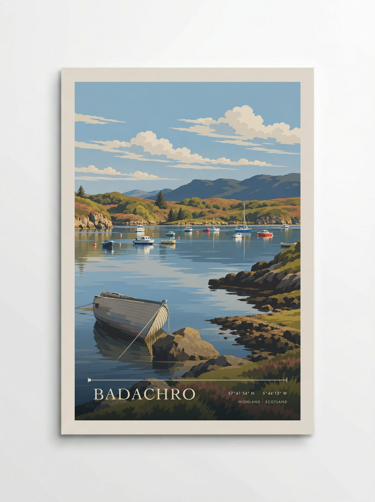 Badachro, Highland | Travel Poster - Poster