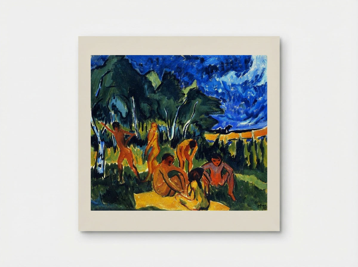 Badende in Moritzburg - Max Pechstein - Poster