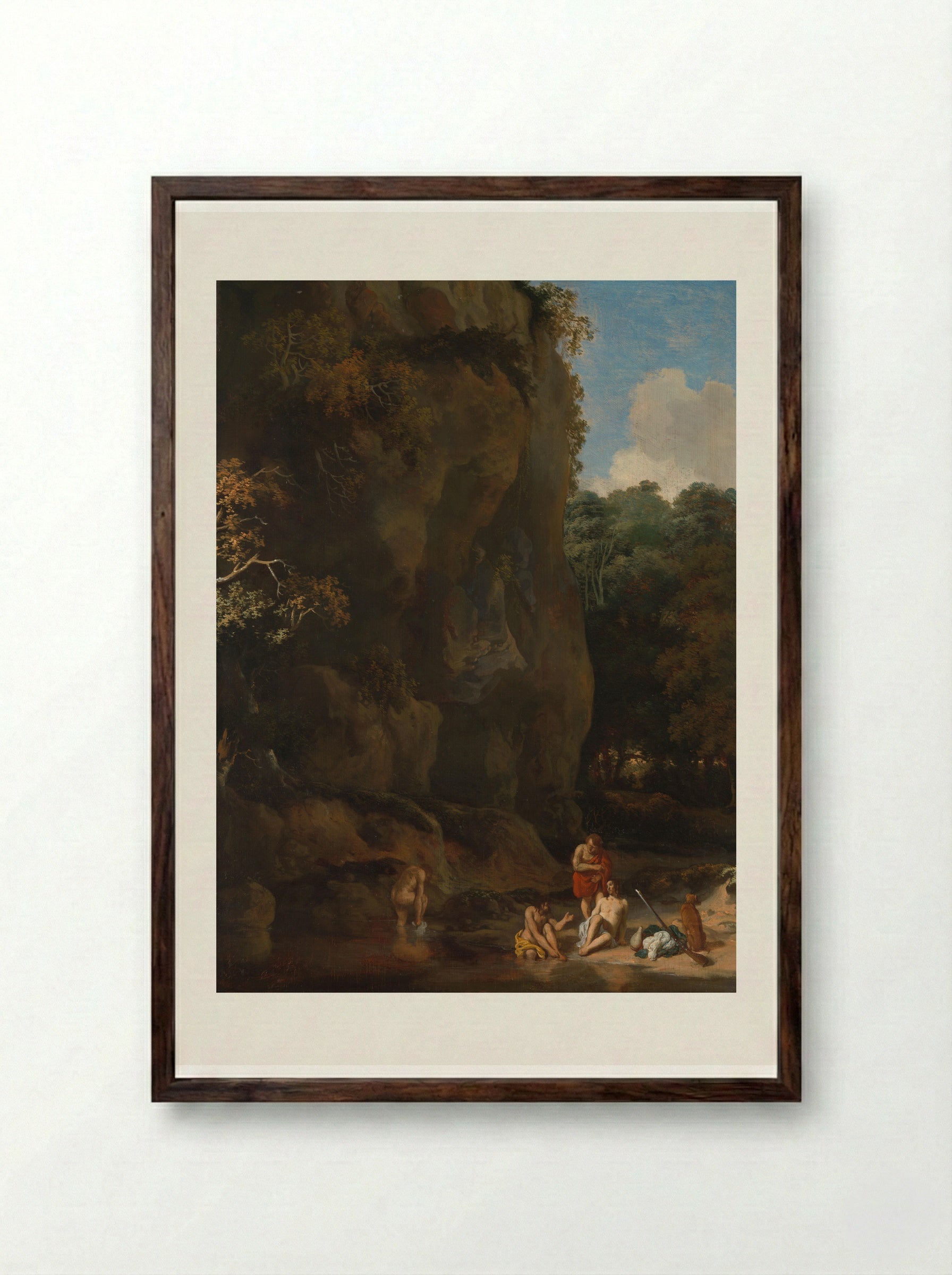 Badende mannen - Gerbrand van den Eeckhout - Framed Print Dark Wood