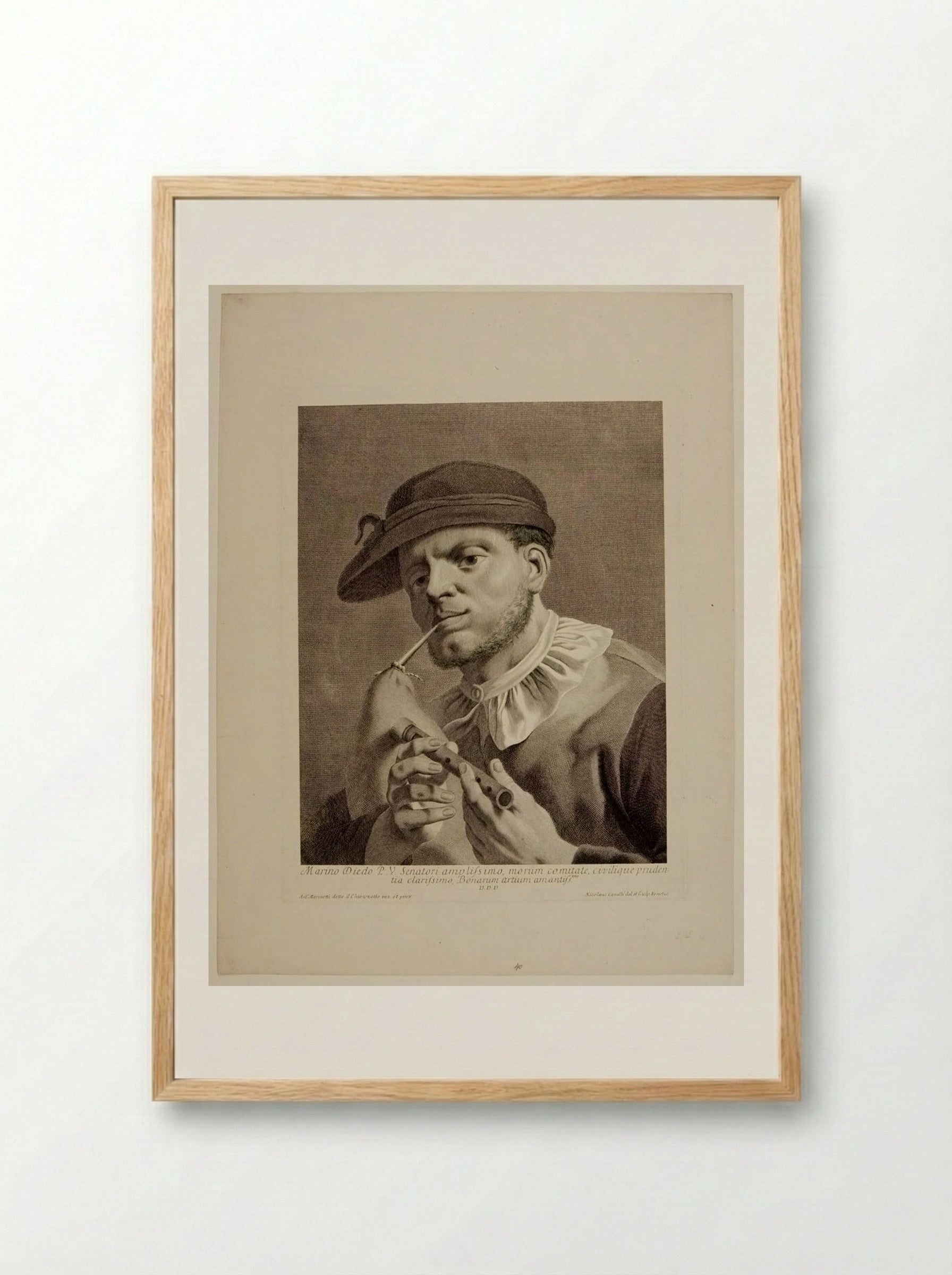 Bagpiper - Nicolò Cavalli - Framed Print Wood
