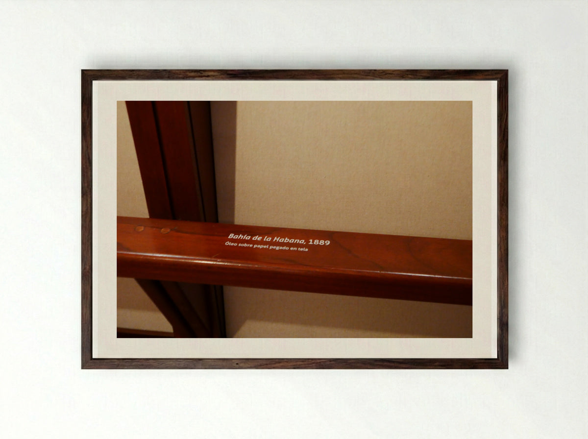 Bahía de la Habana - José María Velasco - Framed Print Dark Wood