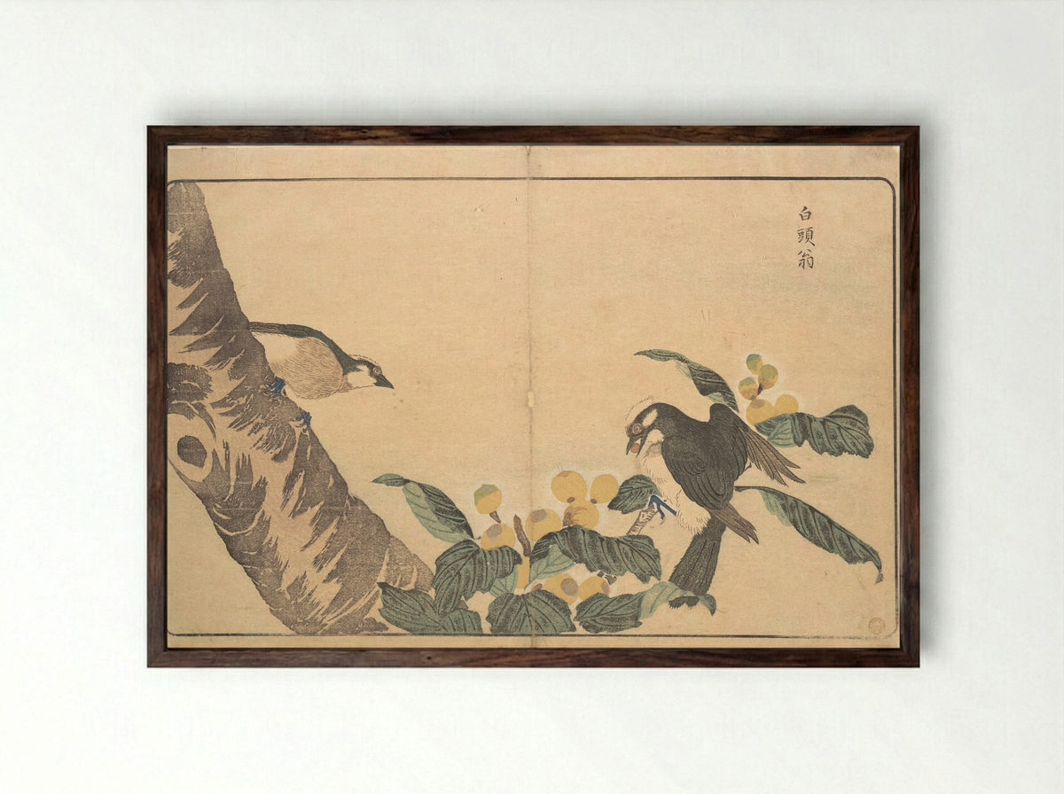 Bai tou weng - Kuwagata Keisai - Framed Print Dark Wood