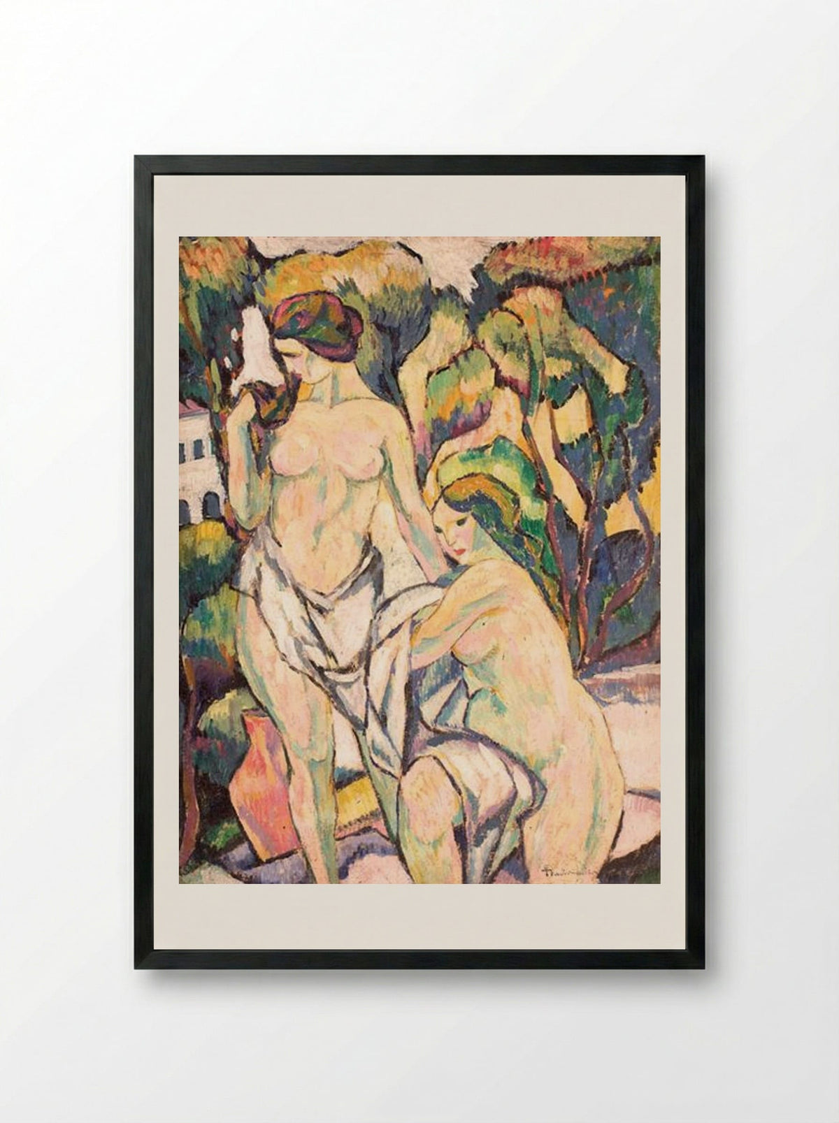 Baigneuses - Ion Theodorescu-Sion - Framed Print Black
