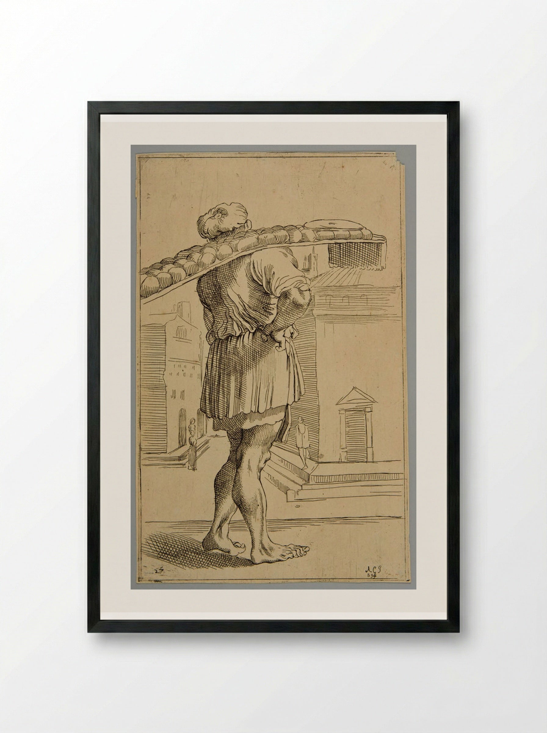 Baker!, plate 27 - Simon Guillain - Framed Print Black