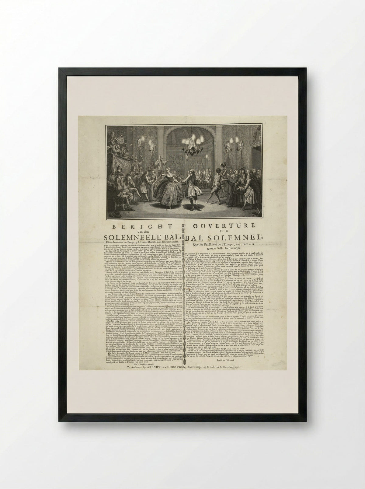 Bal der Europese vorsten - Simon Fokke - Framed Print Black