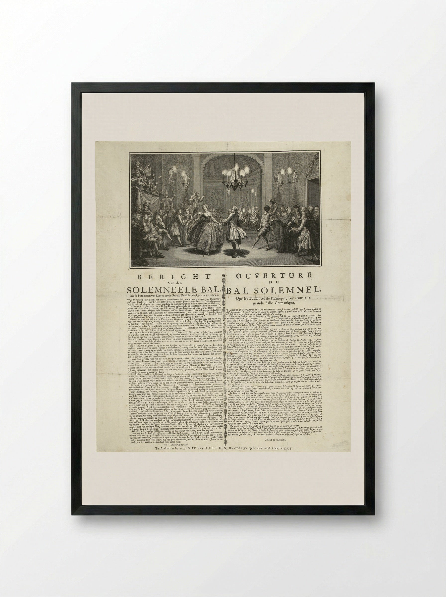 Bal der Europese vorsten - Simon Fokke - Framed Print Black