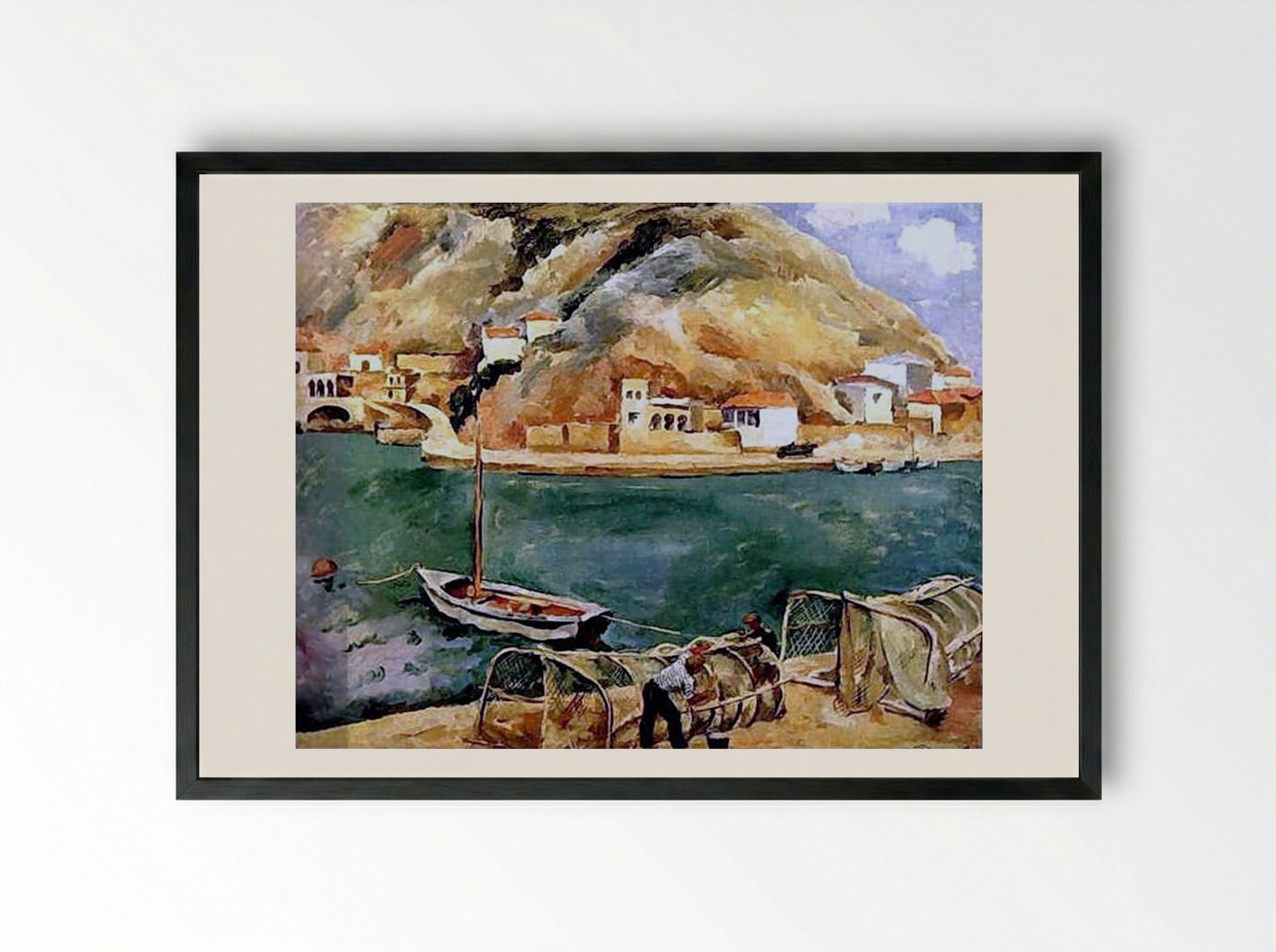 Balaklava. Fishing Nets - Pyotr Konchalovsky - Framed Print Black