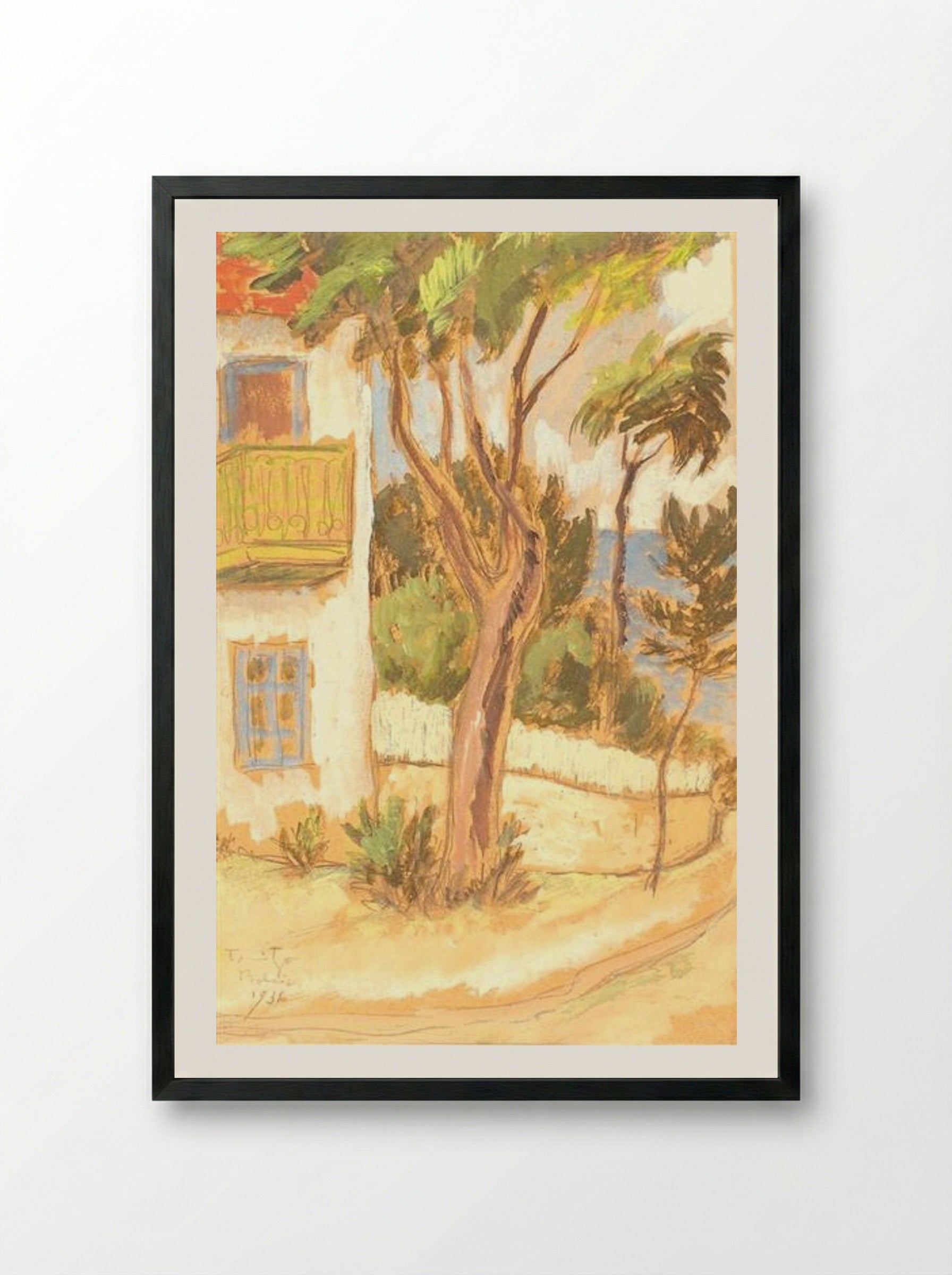 Balcic Corner - Nicolae Tonitza - Framed Print Black