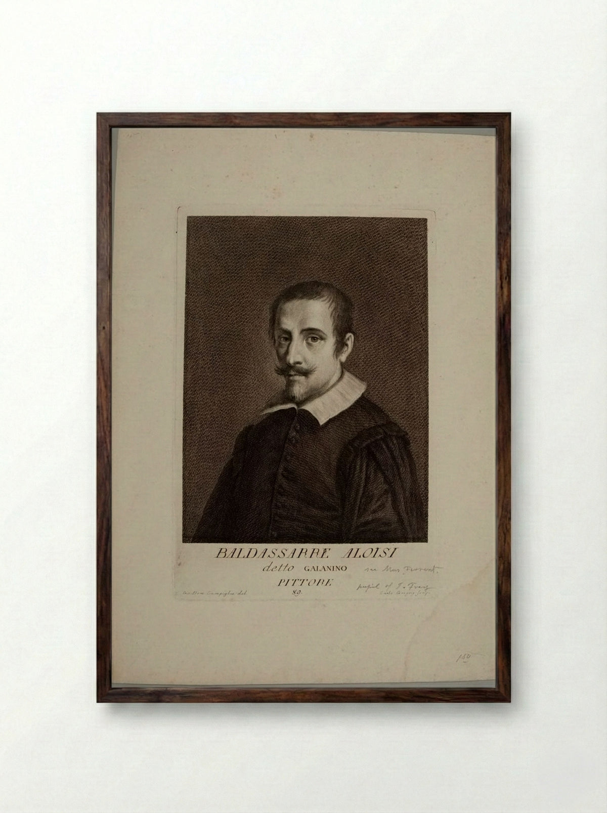 Baldassare Aloisi (Galanino) - Carlo Gregori - Framed Print Dark Wood
