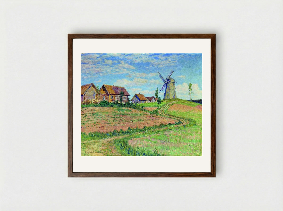 Balinovo - Nikolay Bogdanov-Belsky - Framed Print Dark Wood
