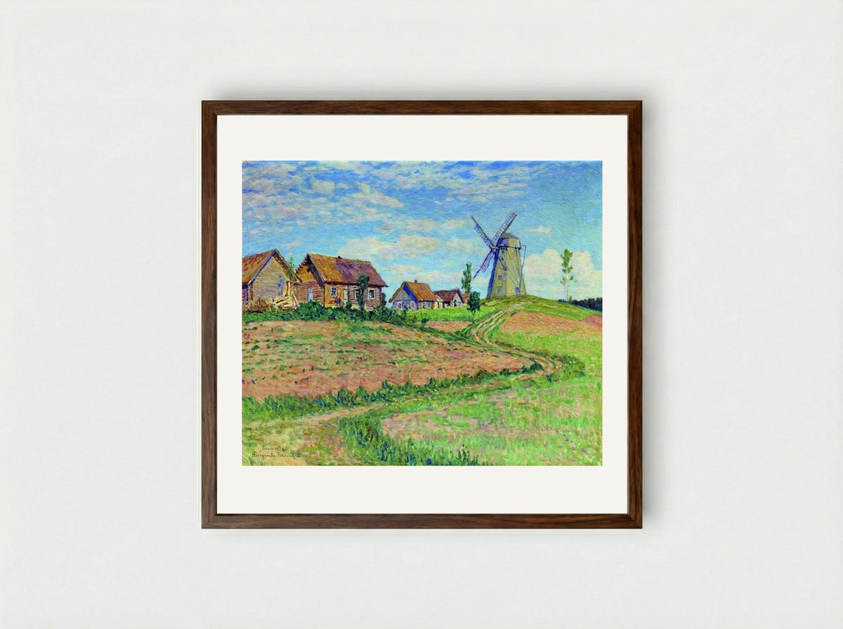 Balinovo - Nikolay Bogdanov-Belsky - Framed Print Dark Wood