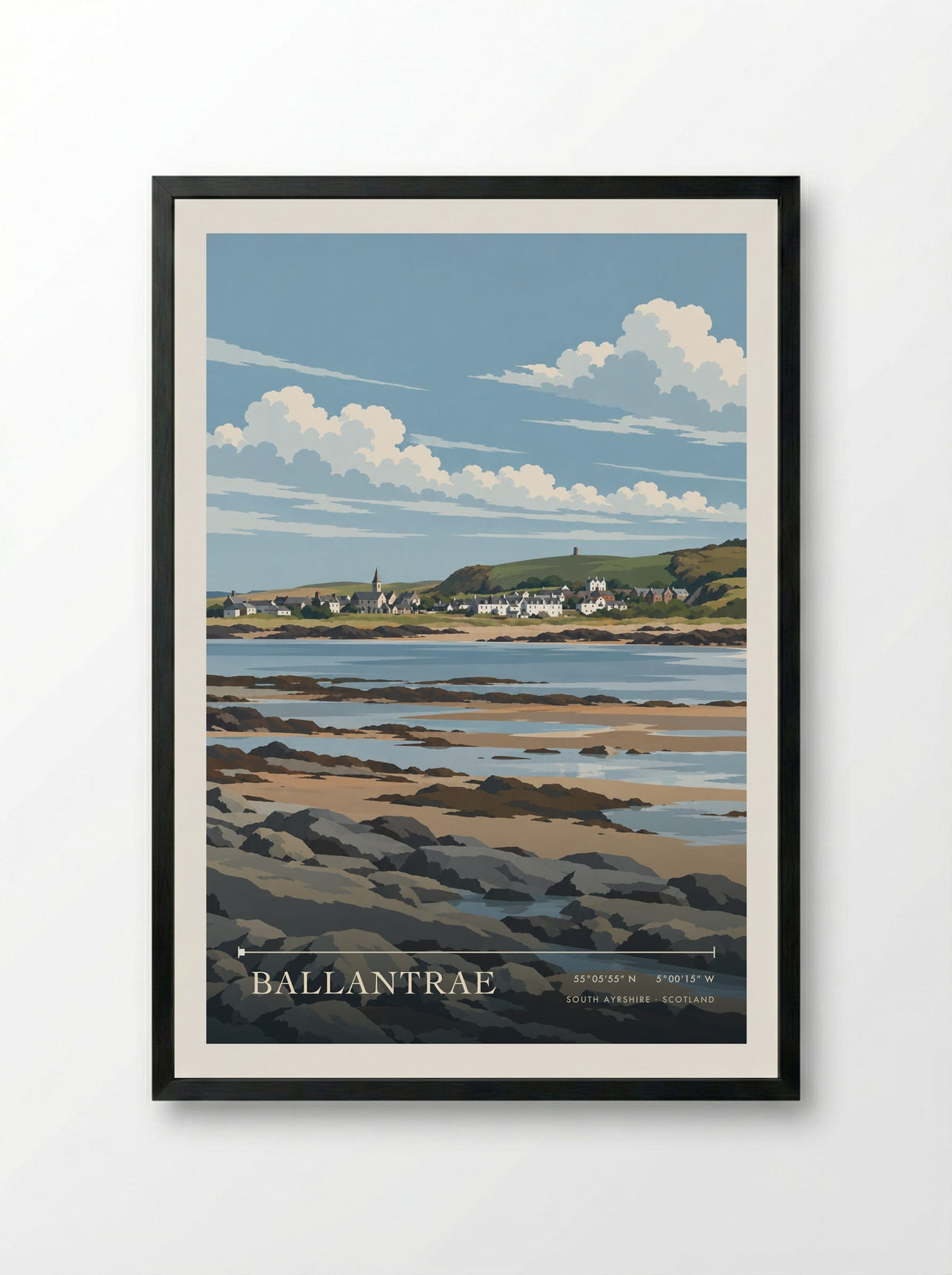 Ballantrae, South Ayrshire | Travel Poster - Framed Print Black