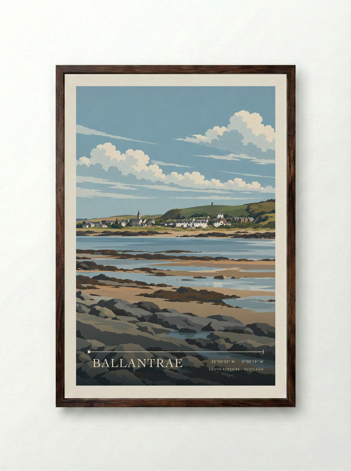 Ballantrae, South Ayrshire | Travel Poster - Framed Print Dark Wood