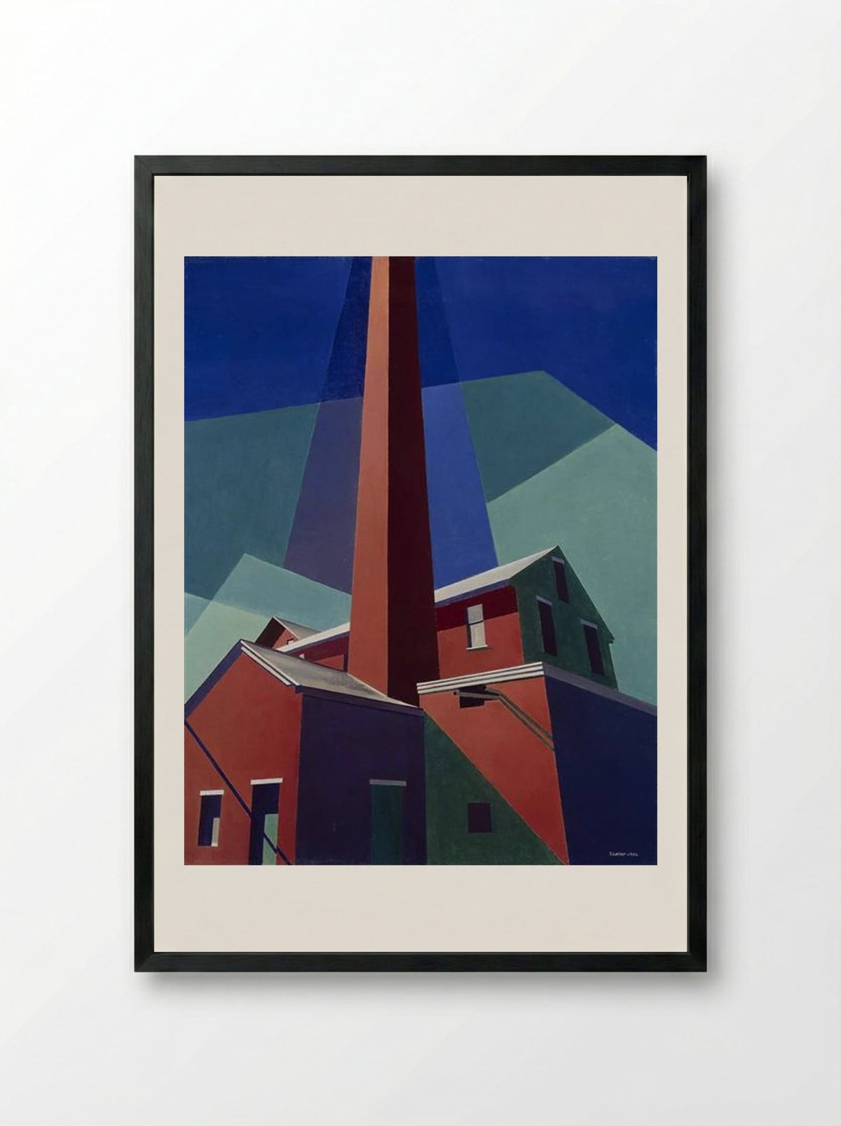 Ballardvale - Charles Sheeler - Framed Print Black