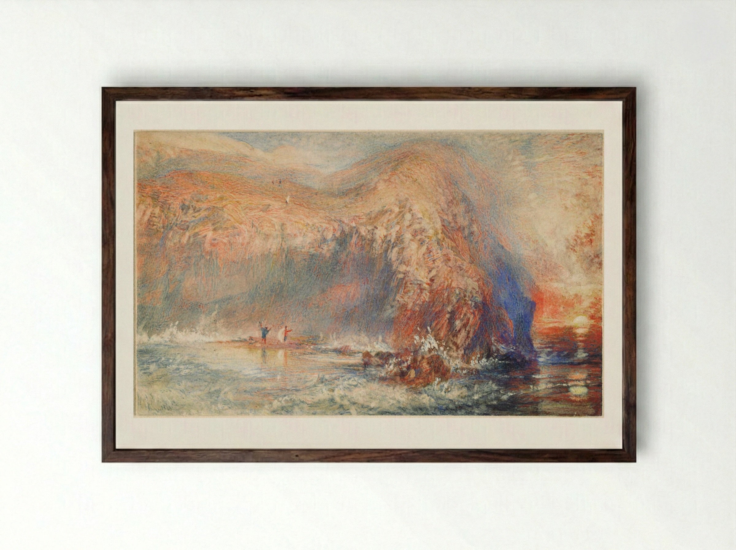 Bally-burgh Ness - Joseph Mallord William Turner - Framed Print Dark Wood