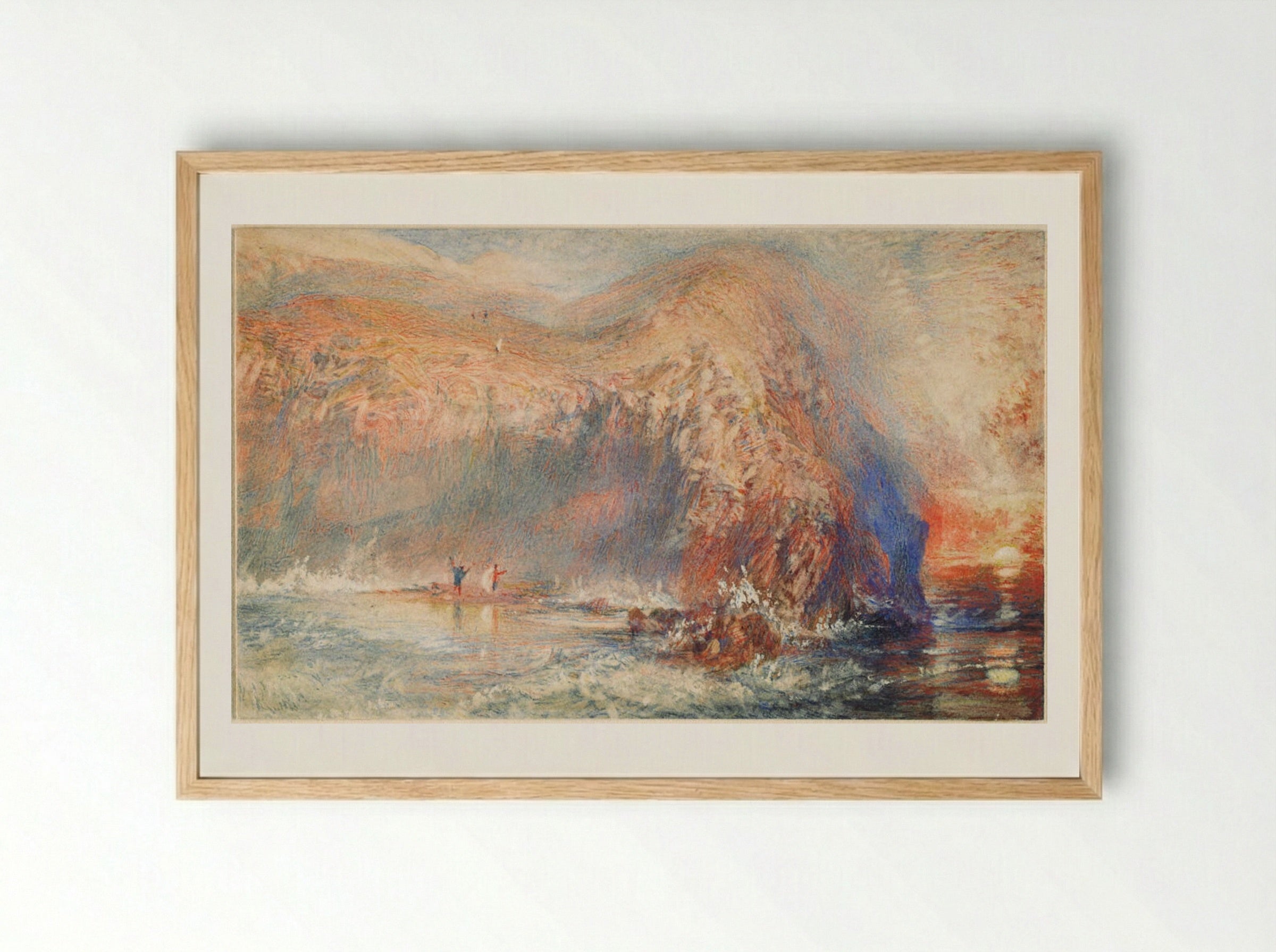 Bally-burgh Ness - Joseph Mallord William Turner - Framed Print Wood