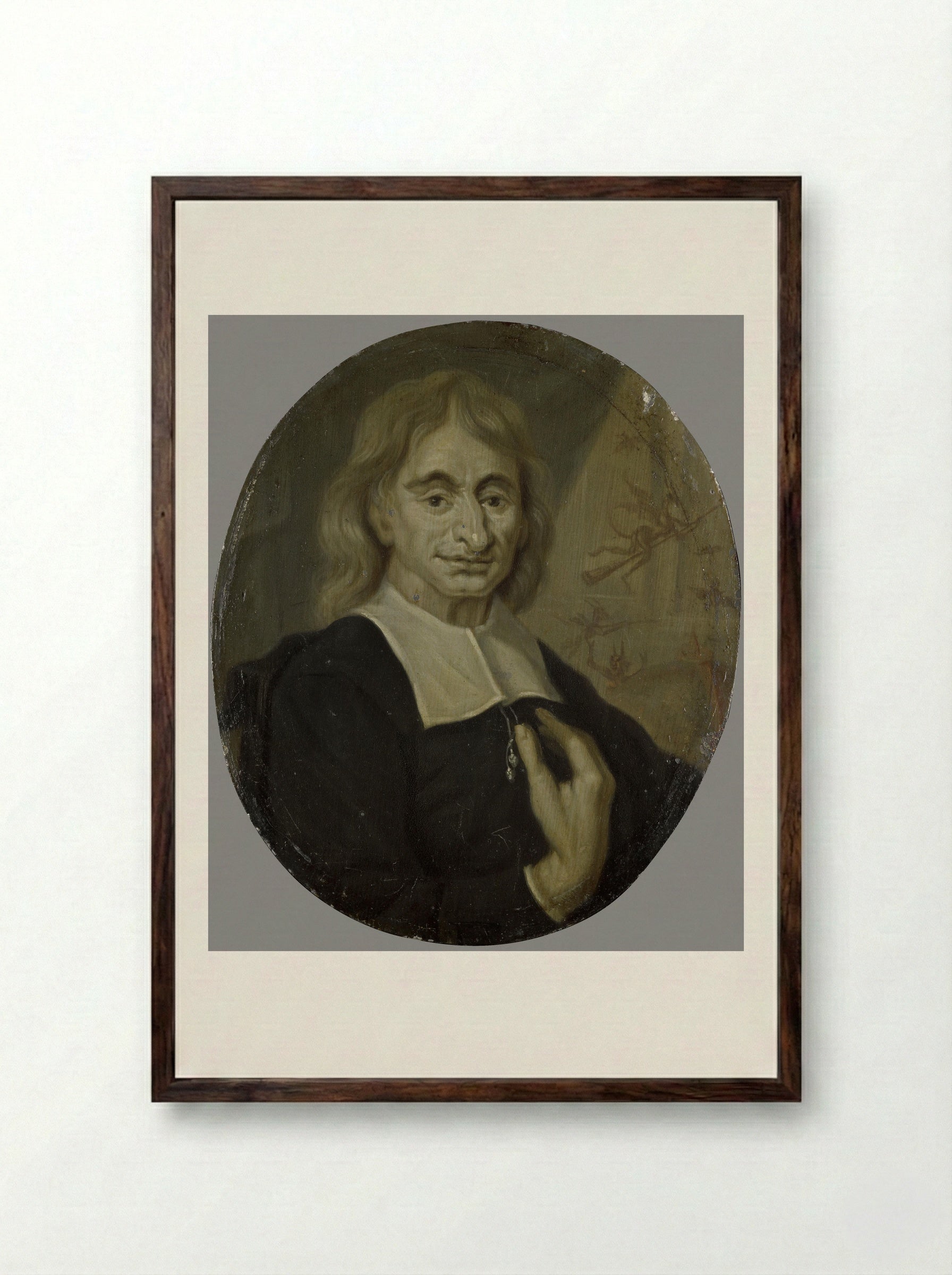 Balthasar Bekker - Arnoud van Halen - Framed Print Dark Wood