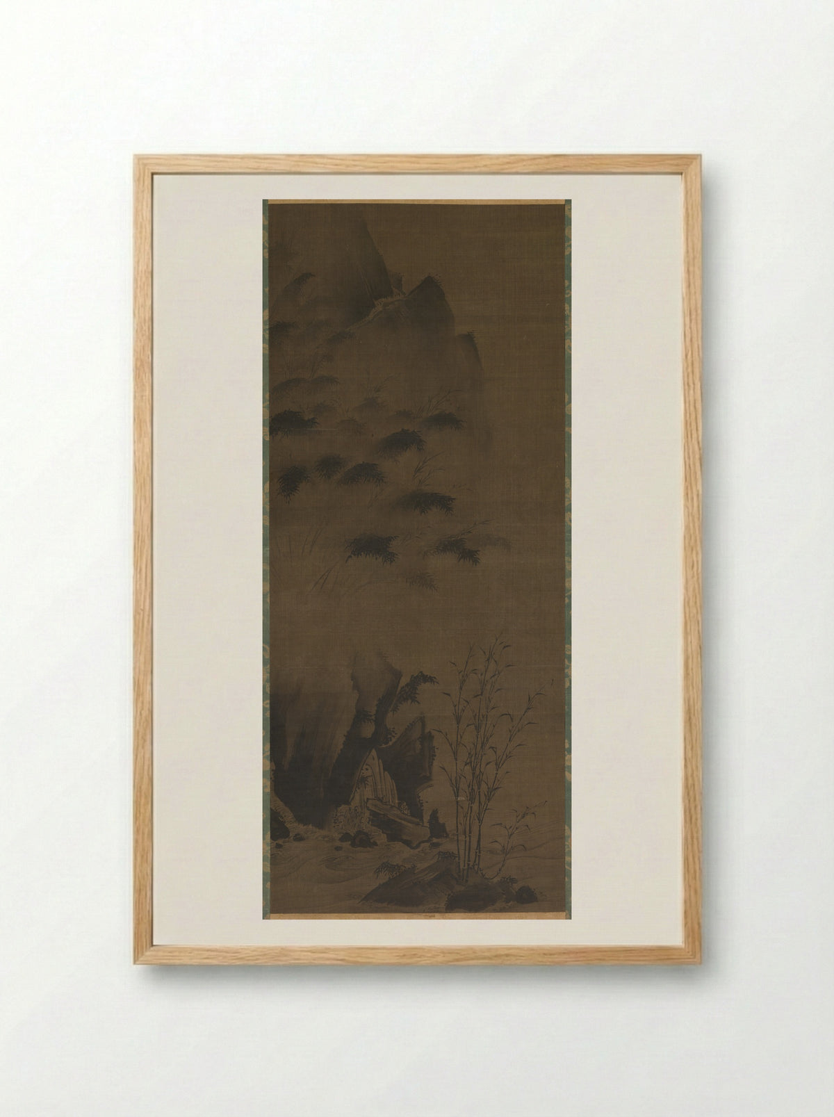 Bamboo in Rain - Genga - Framed Print Wood