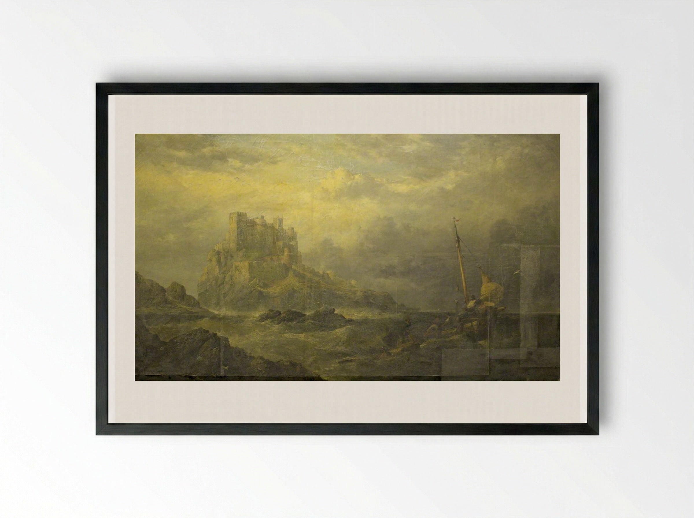 Bamburgh Castle - James Webb - Framed Print Black