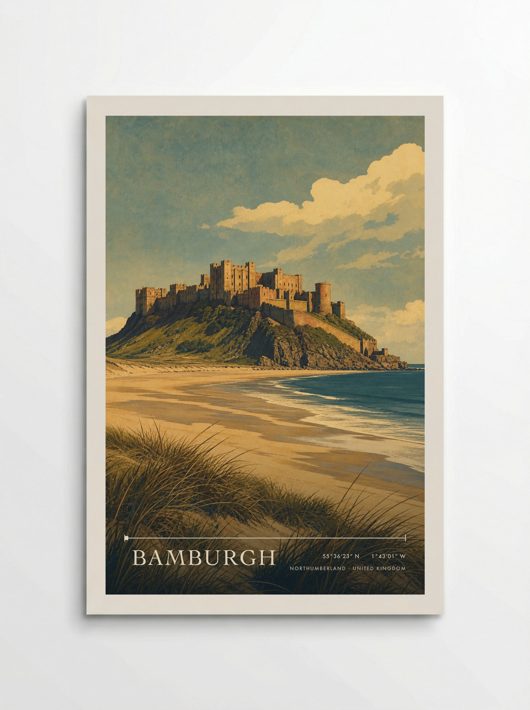 Bamburgh Northumberland United Kingdom Travel Poster - Poster