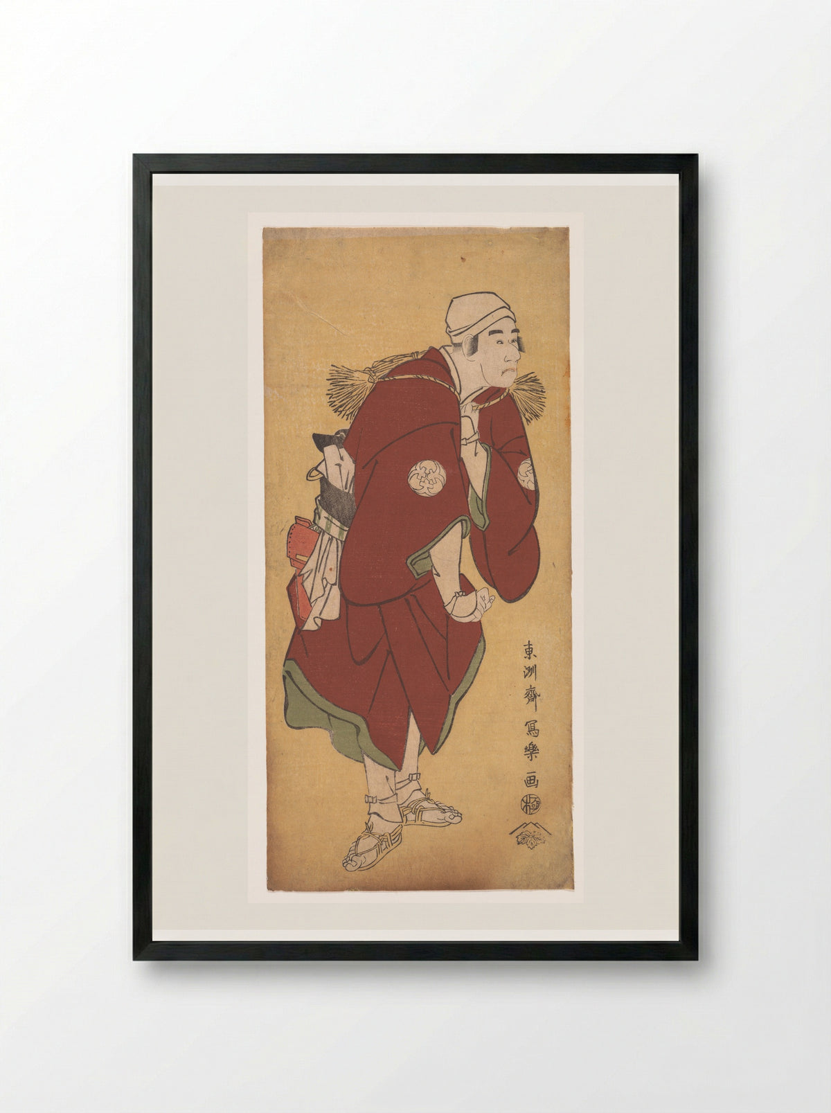 Bandō Mitsugorō II as the Farmer Asakusa no Jirōsaku - Tōshūsai Sharaku - Framed Print Black