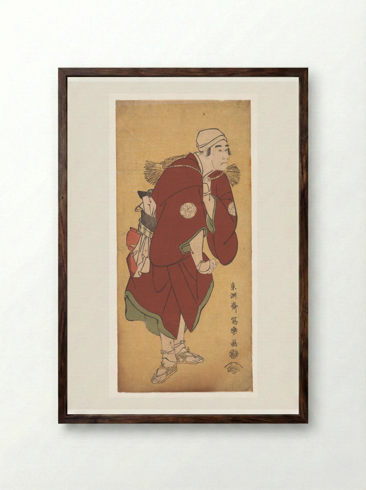 Bandō Mitsugorō II as the Farmer Asakusa no Jirōsaku - Tōshūsai Sharaku - Framed Print Dark Wood