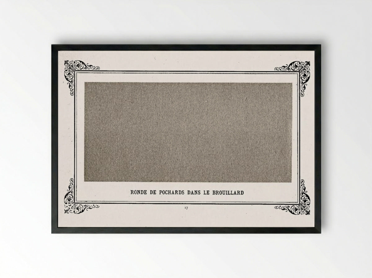 Band of Greyfriars in the Fog - Alphonse Allais - Framed Print Black
