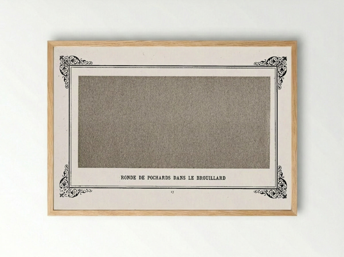 Band of Greyfriars in the Fog - Alphonse Allais - Framed Print Wood