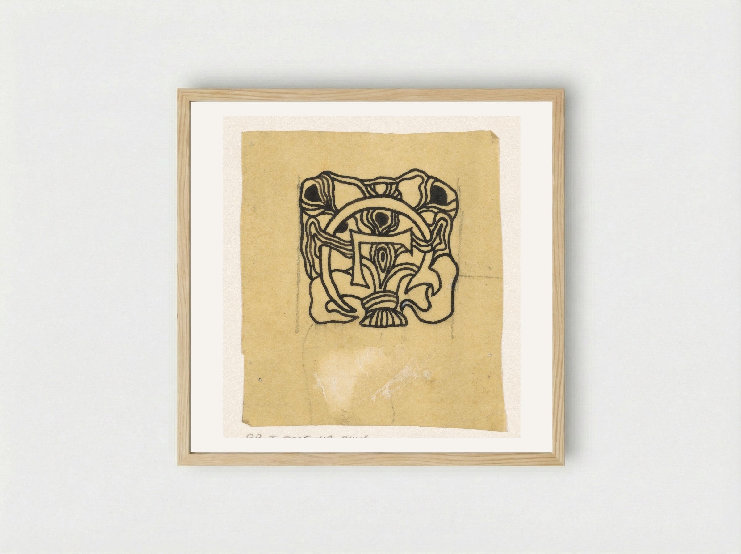 Bandontwerp voor: Louis Couperus, Extaze: een boek van geluk - Richard Nicolaüs Roland Holst - Framed Print Wood