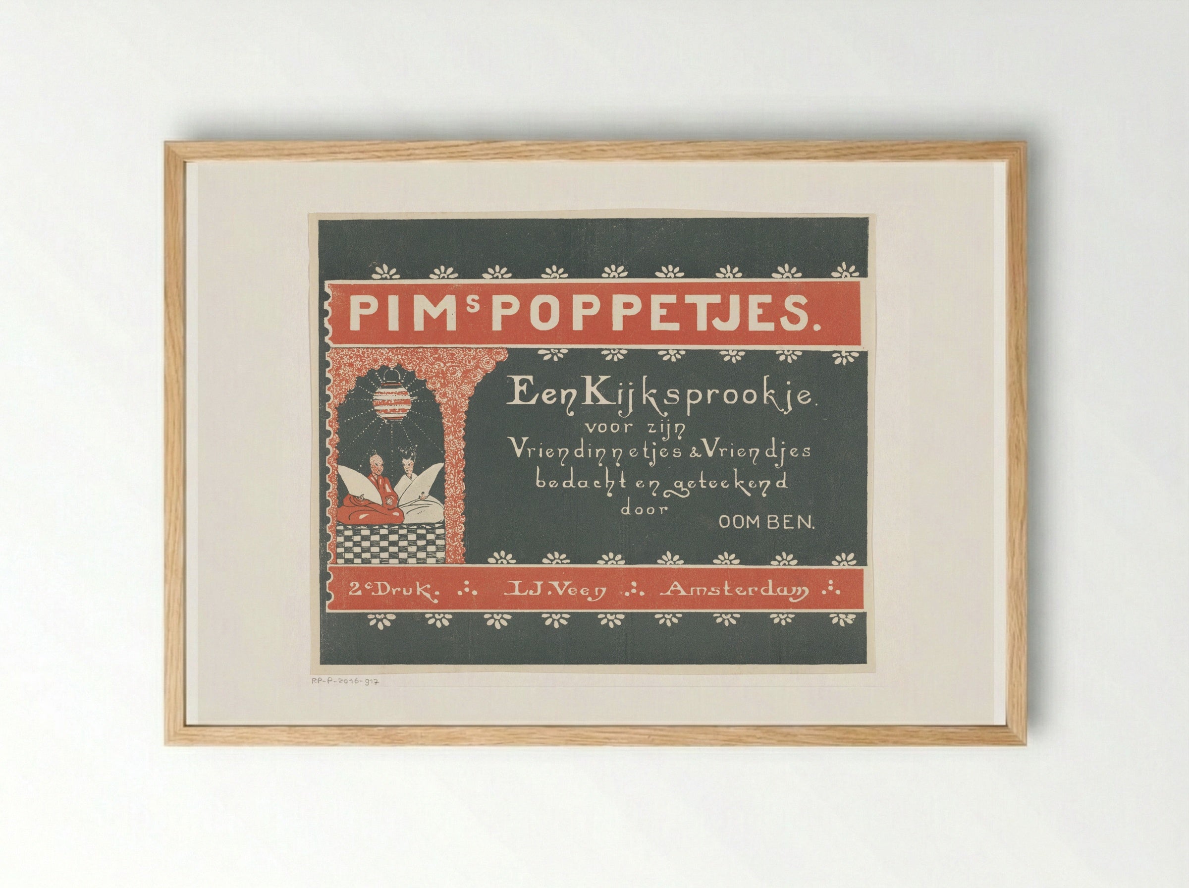 Bandontwerp voor: Oom Ben, Jan Klaassen - Bernard Willem Wierink - Framed Print Wood
