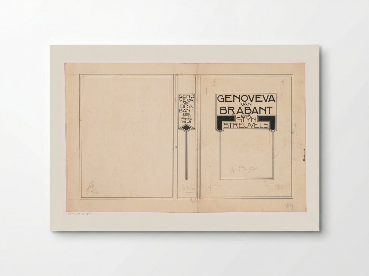 Bandontwerp voor: Stijn Streuvels, Genoveva van Brabant - Hendrik Petrus Berlage - Poster
