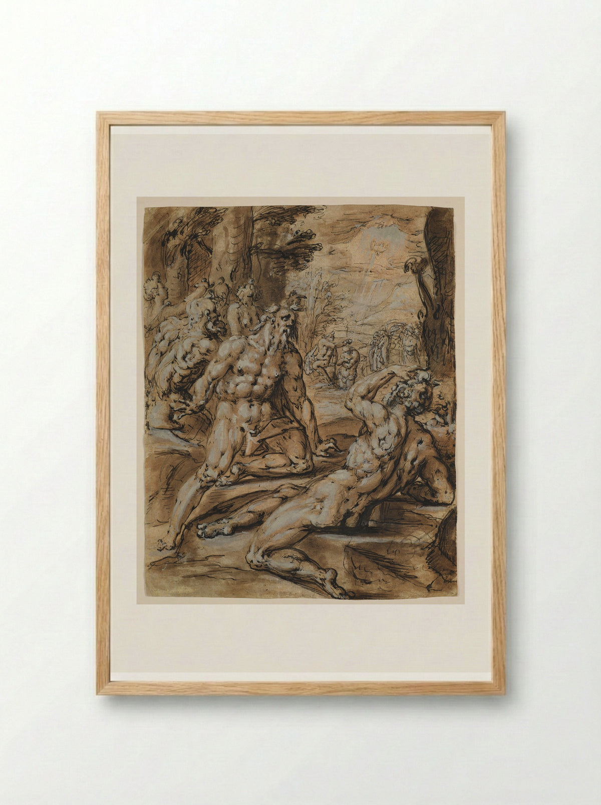 Baptism of Christ - Jan Harmensz. Muller - Framed Print Wood