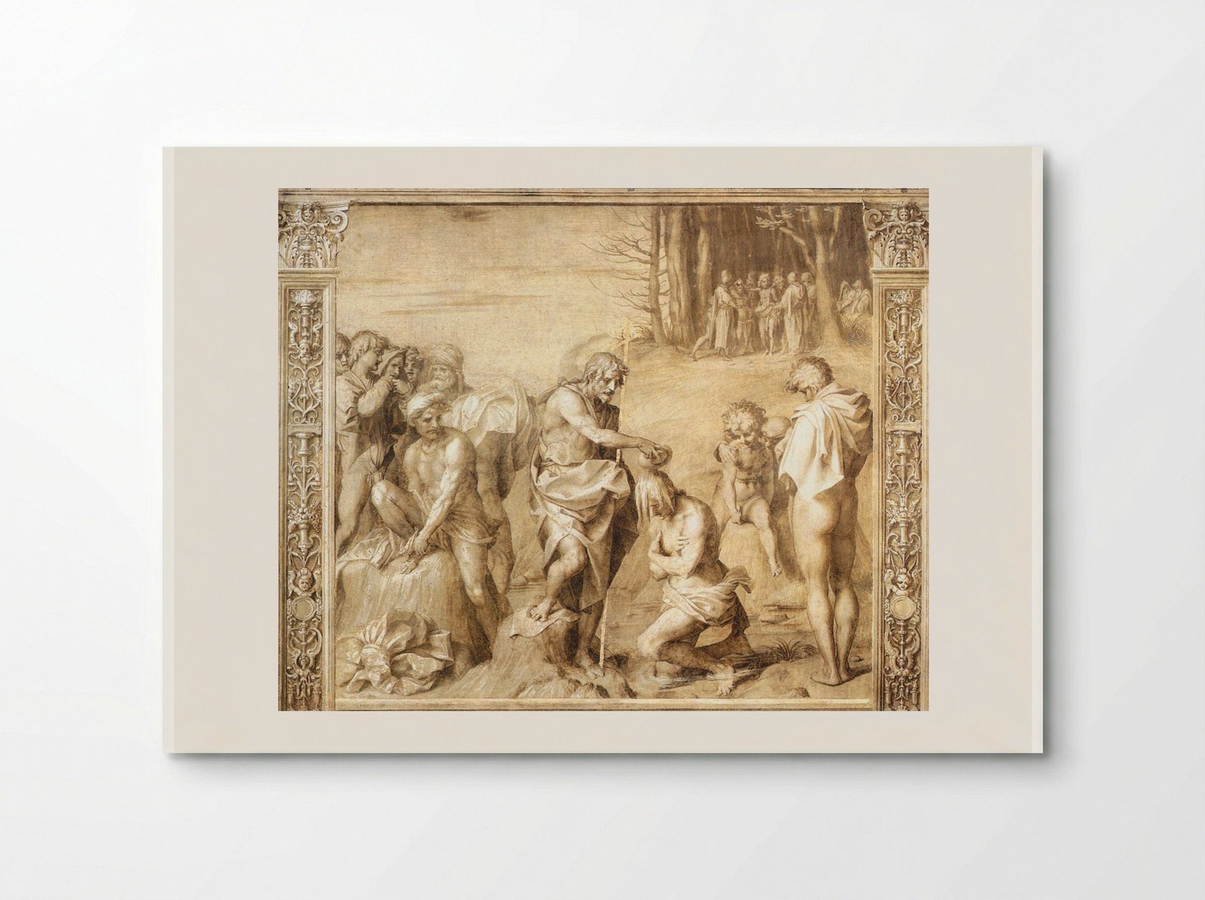 Baptism of the People - Andrea del Sarto - Poster