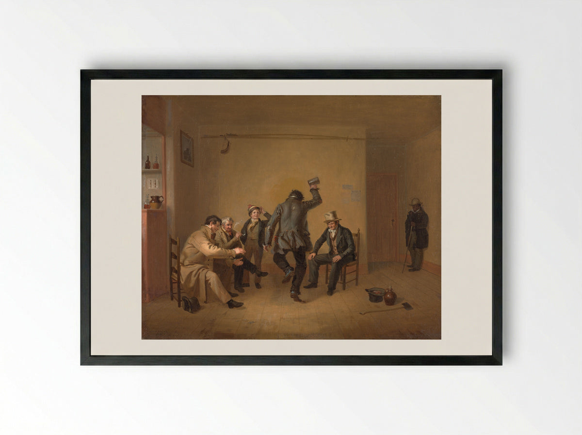 Bar-room Scene - William Sidney Mount - Framed Print Black