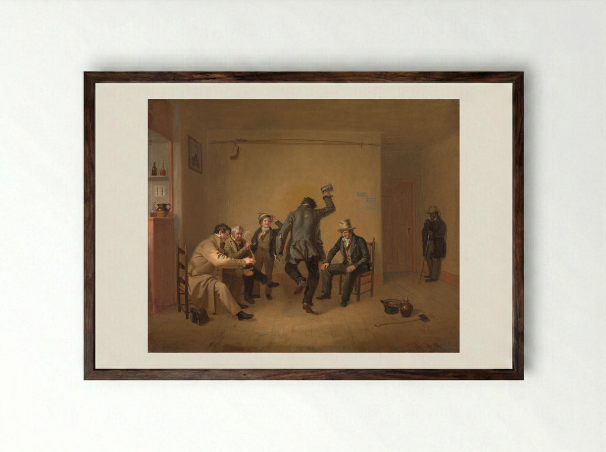 Bar-room Scene - William Sidney Mount - Framed Print Dark Wood