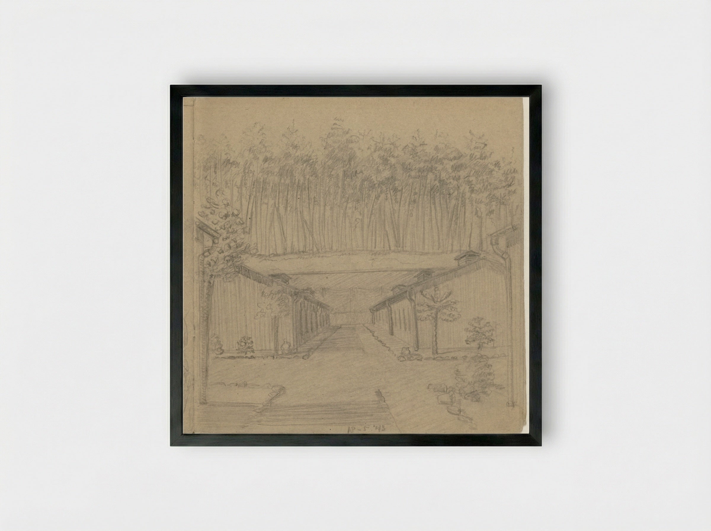 Barakken - To Frank-Stoltz - Framed Print Black