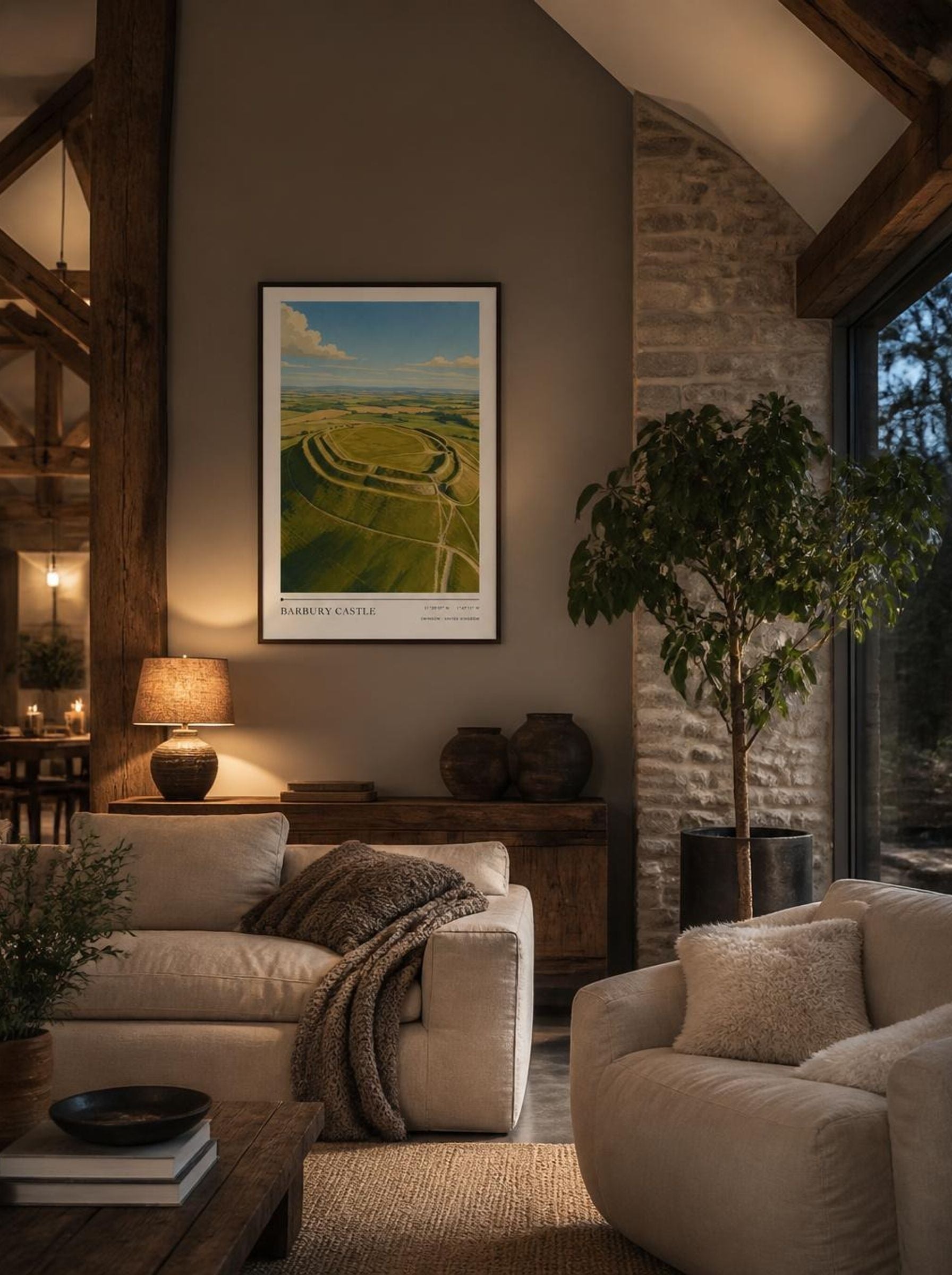Barbury Castle Swindon United Kingdom Travel Poster - Lifestyle