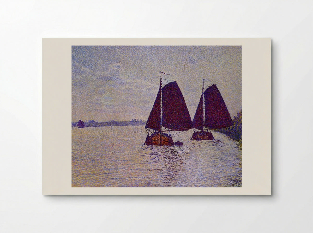 Barges on the River Scheldt - Théo van Rysselberghe - Poster