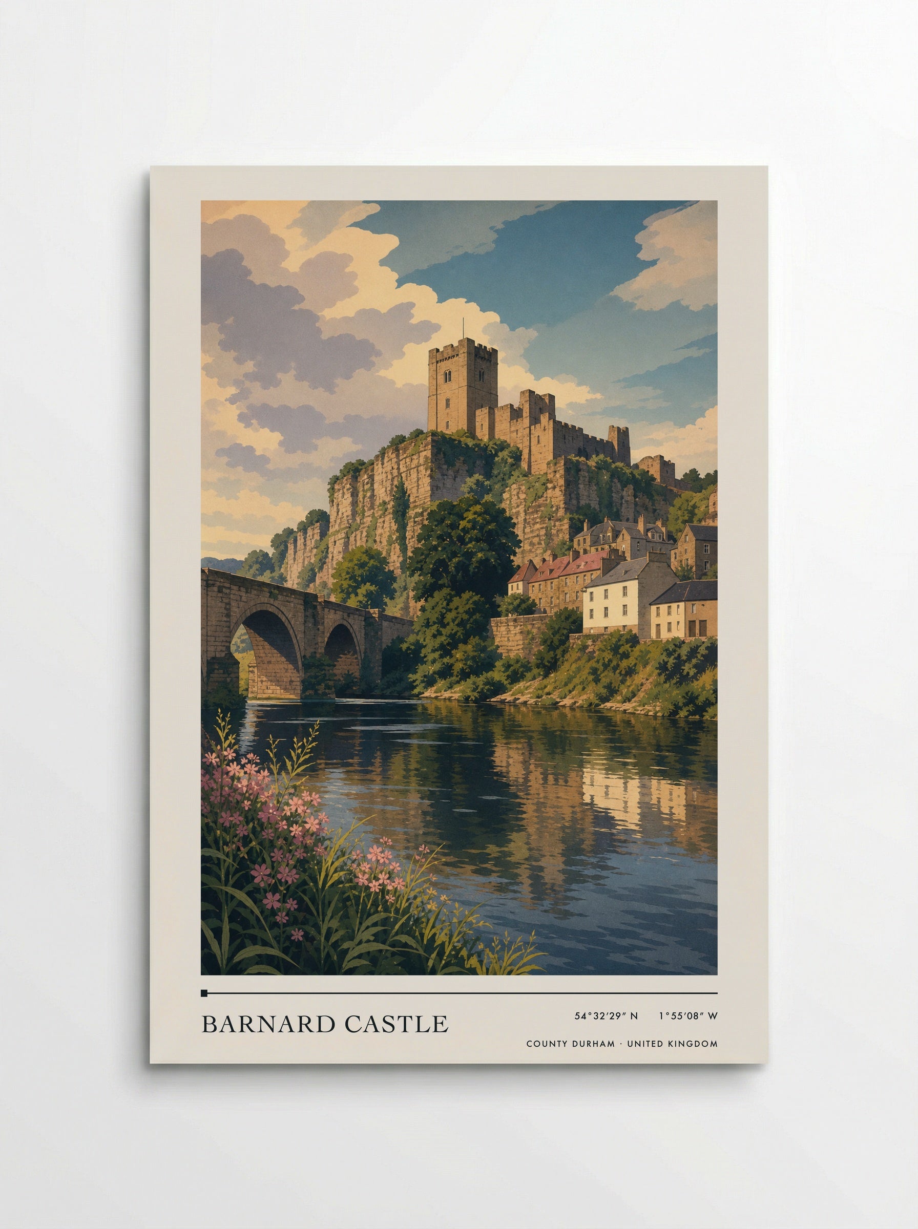 Barnard Castle County Durham United Kingdom Travel Poster - Poster