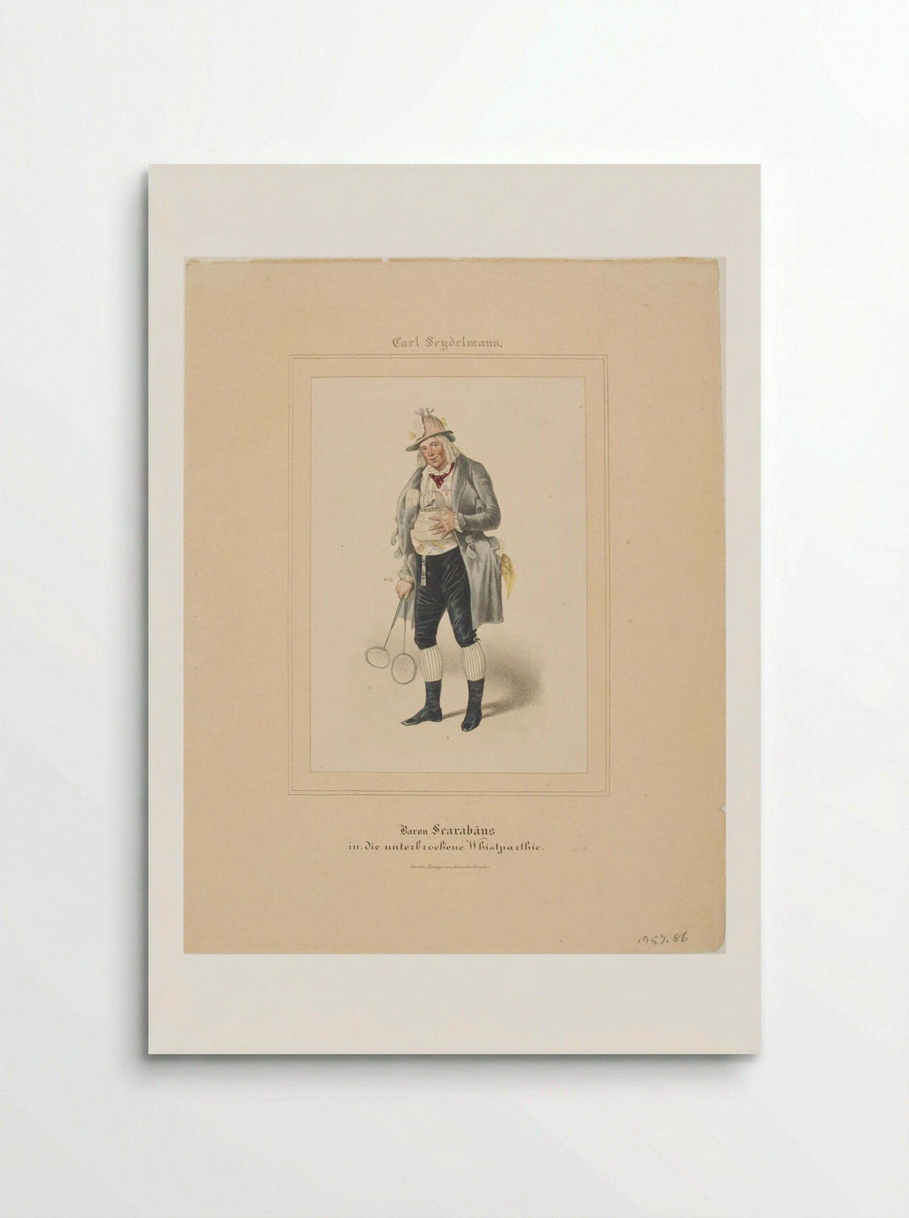 Baron Scarabäus, in the Interrupted Whist Party - Theodor Hosemann - Poster
