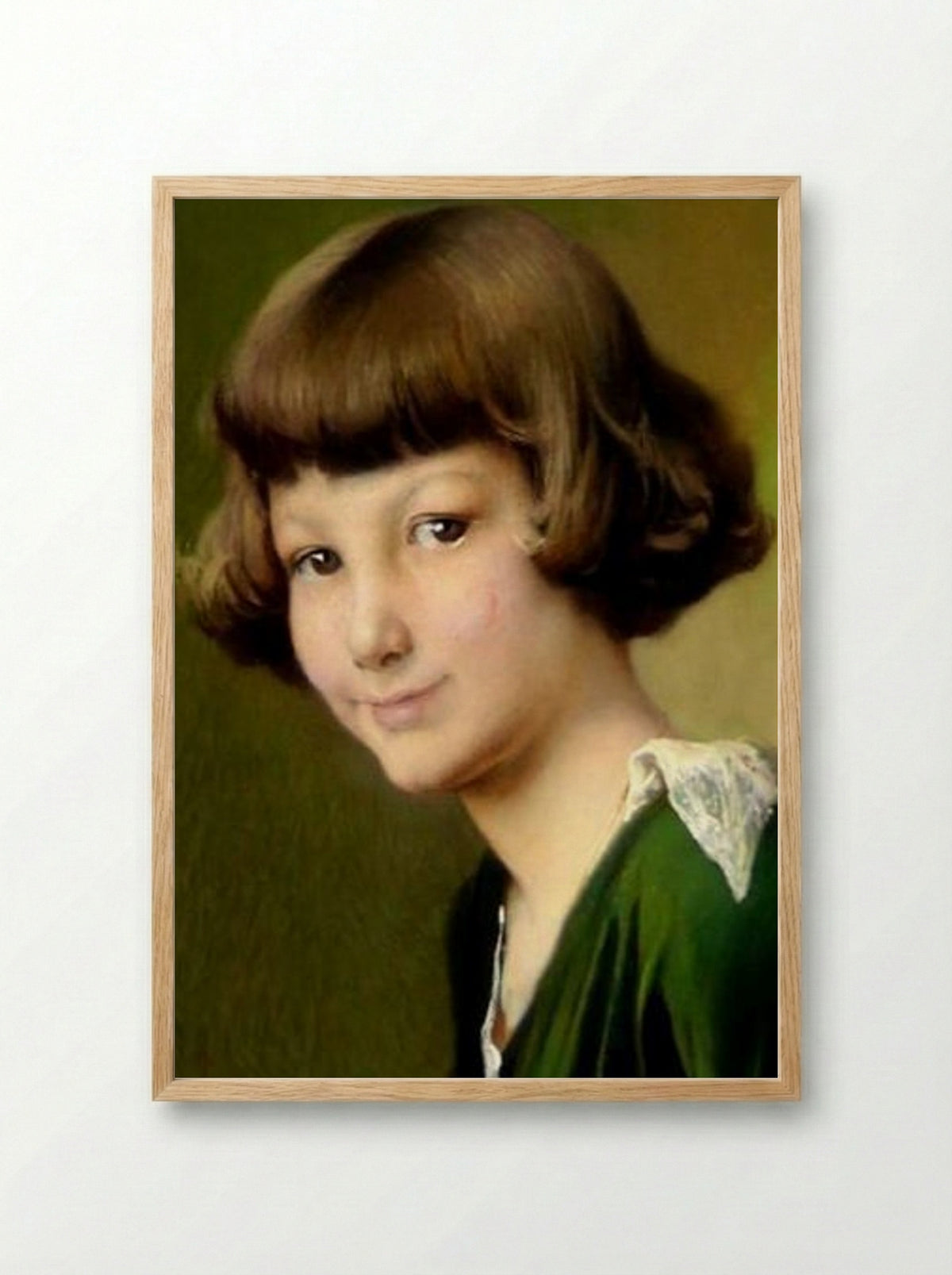 Baroness de Mevius (detail) - Firmin Baes - Framed Print Wood