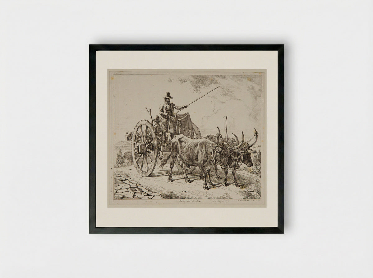 Barozzaro di Roma - Johann Adam Klein - Framed Print Black
