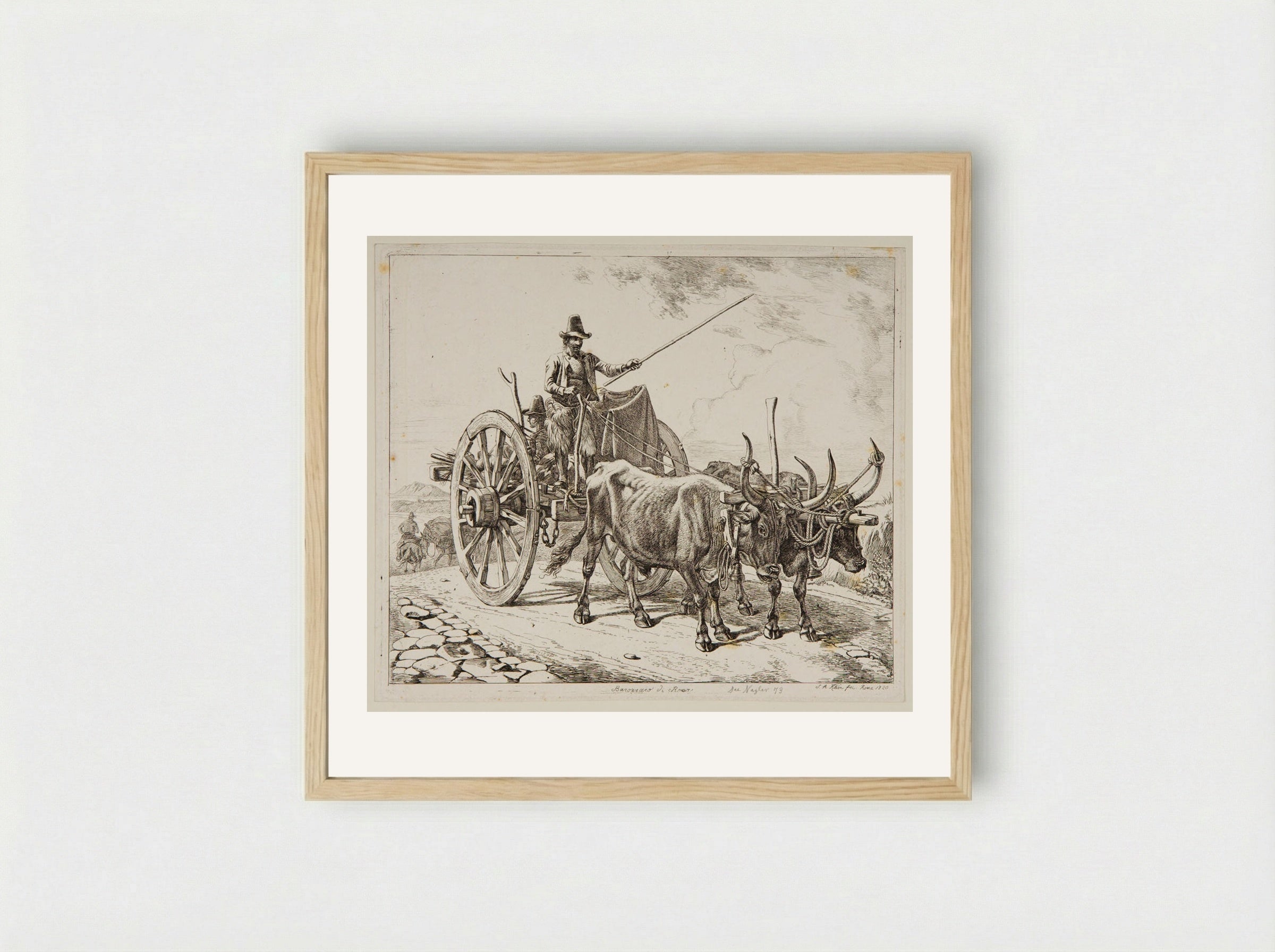 Barozzaro di Roma - Johann Adam Klein - Framed Print Wood