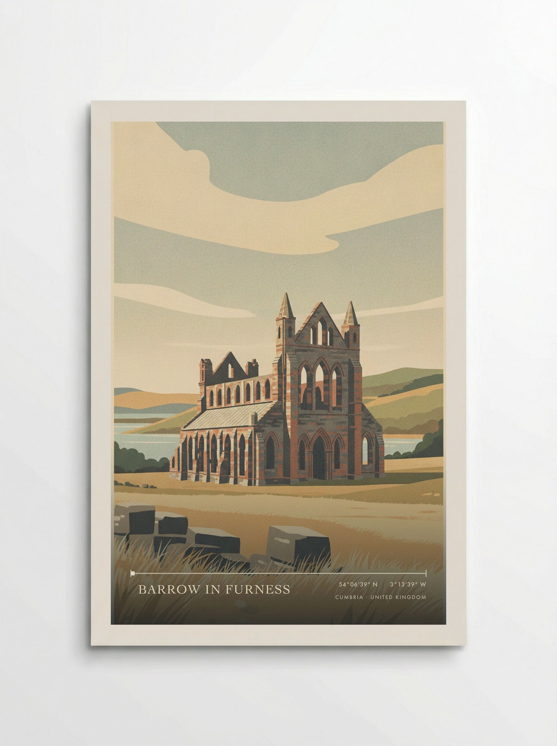 Barrow in Furness Cumbria United Kingdom Travel Poster - Poster