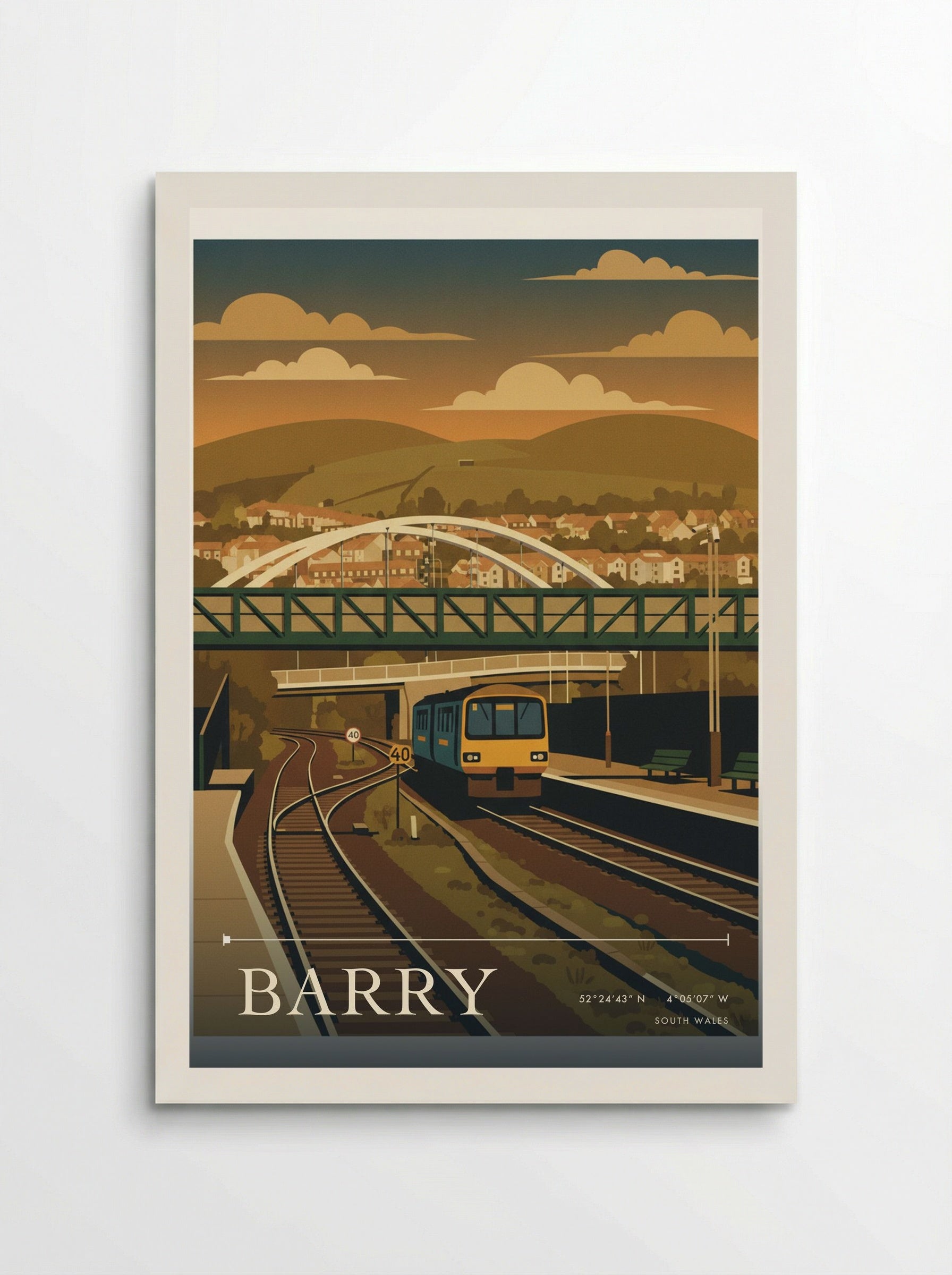 Barry South Wales Wales Travel Poster - Poster