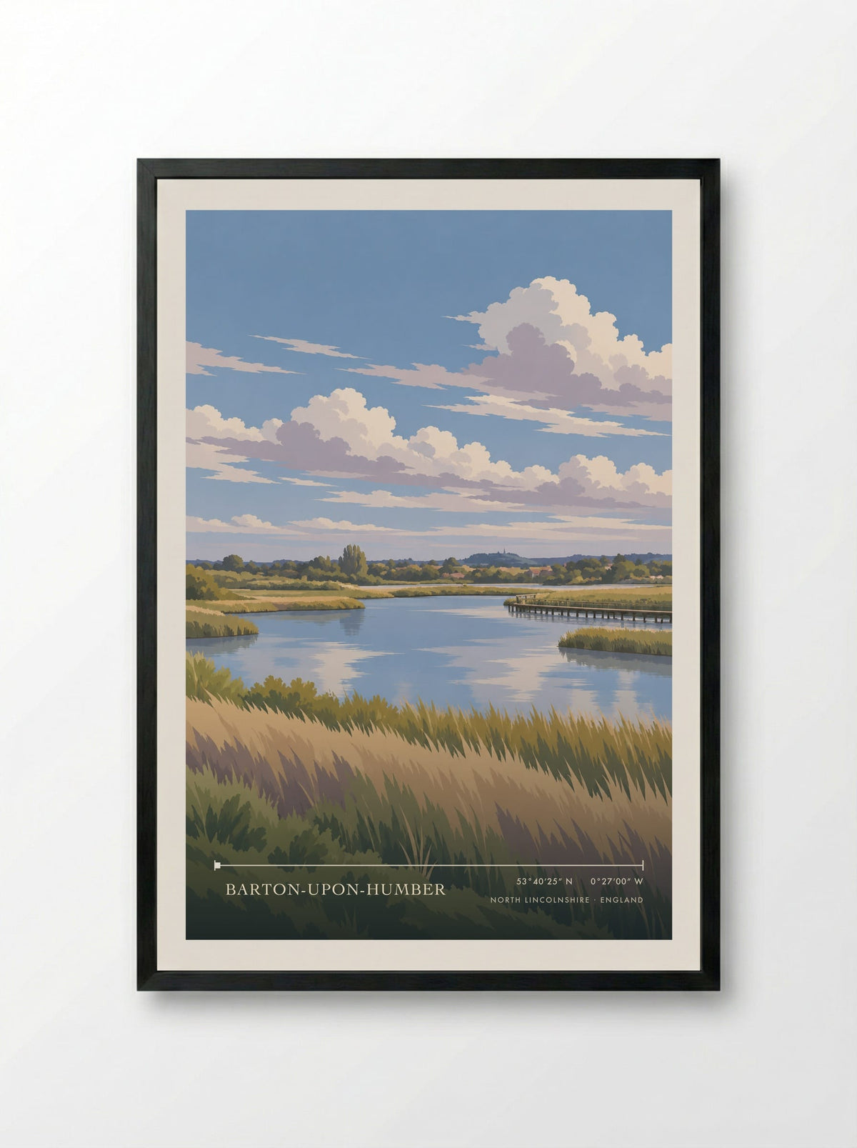 Barton-upon-Humber, North Lincolnshire | Travel Poster - Framed Print Black
