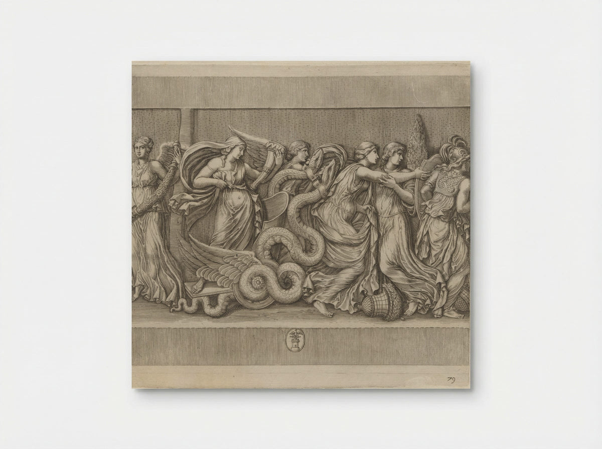 Bas-relief with Ceres on her Chariot - Matthäus Greuter - Poster