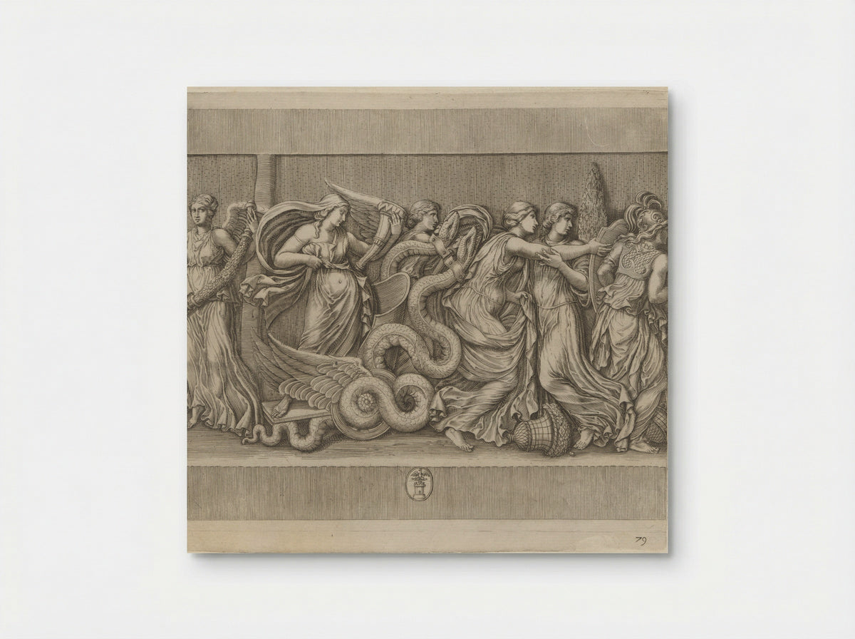 Bas-relief with Ceres on her Chariot - Matthäus Greuter - Poster