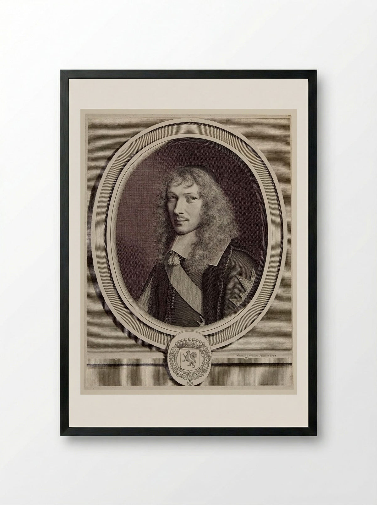Basile Fouquet - Robert Nanteuil - Framed Print Black