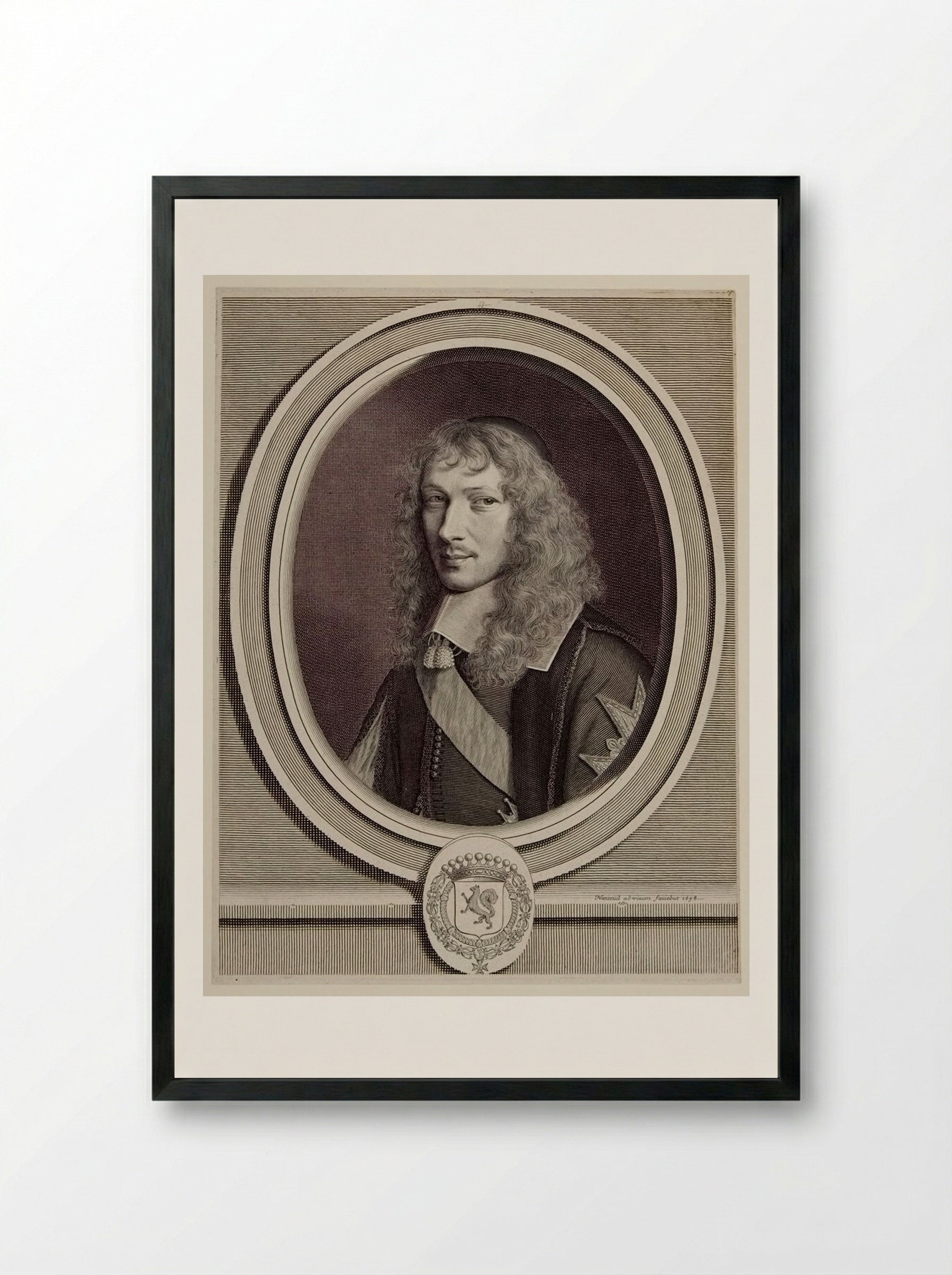 Basile Fouquet - Robert Nanteuil - Framed Print Black
